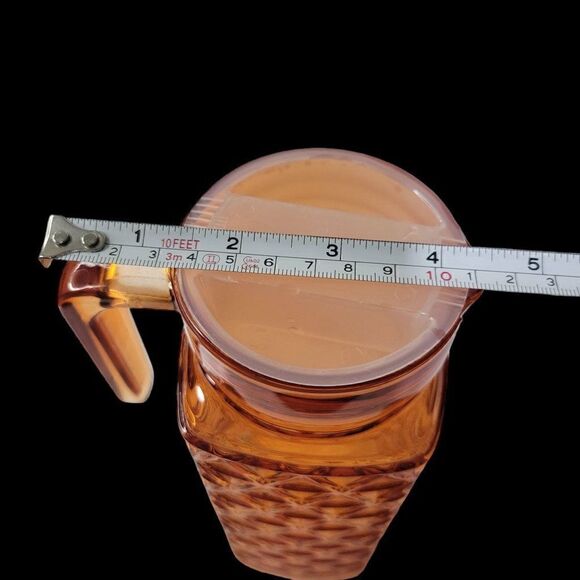 Amber Diamond Cut Juice Pitcher - Picture 7 of 10